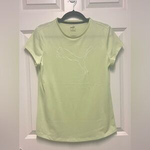PUMA Women's Light Green Short Sleeve Tee